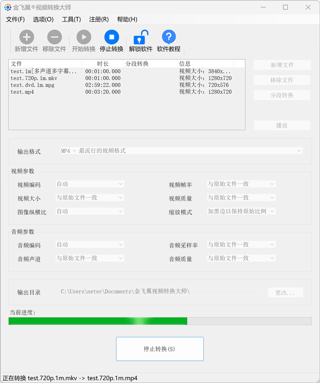 金飞翼视频转换大师屏幕截图